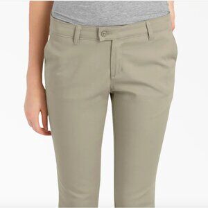 Dickies Girls Stretch Twill Pant Slim Fit Straight Leg KP7719 Khaki